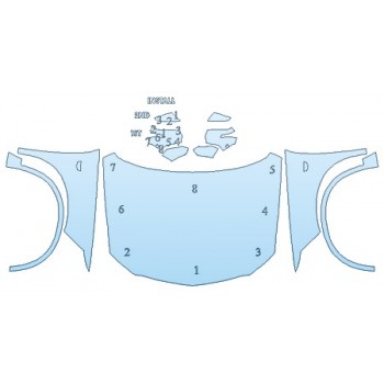 PAINT PROTECTION KIT - 2020 CADILLAC XT6 LUXURY PREMIUM FULL HOOD FENDERS MIRRORS - INVISIBLEMASK - 3M PAINT PROTECTION