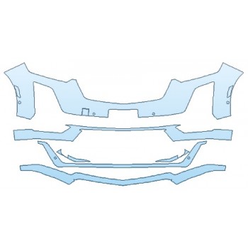 PAINT PROTECTION KIT - 2020 CADILLAC XT6 LUXURY PREMIUM BUMPER WITH PLATE CUTOUT - INVISIBLEMASK - 3M PAINT PROTECTION