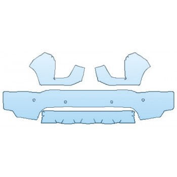 PAINT PROTECTION KIT - 2020 CHEVROLET SILVERADO 2500 HD CUSTOM BUMPER (WRAPPED EDGES) - INVISIBLEMASK - 3M PAINT PROTECTION