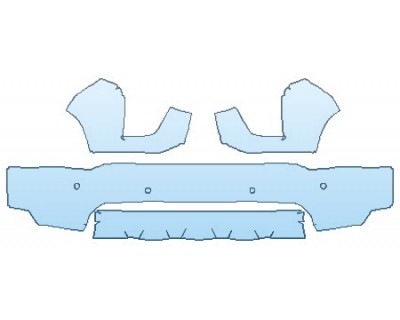 PAINT PROTECTION KIT - 2020 CHEVROLET SILVERADO 2500 HD CUSTOM BUMPER (WRAPPED EDGES) - INVISIBLEMASK - 3M PAINT PROTECTION