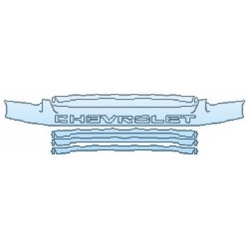 PAINT PROTECTION KIT - 2020 CHEVROLET SILVERADO 2500 HD CUSTOM GRILLE - INVISIBLEMASK - 3M PAINT PROTECTION