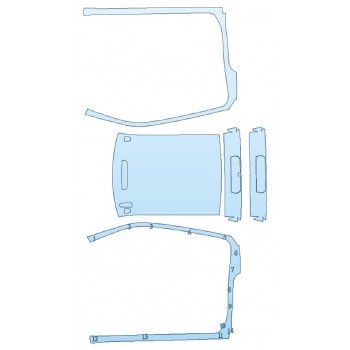 PAINT PROTECTION KIT - 2020 CHEVROLET SILVERADO 2500 HD CUSTOM FULL ROOF A- PILLARS - INVISIBLEMASK - 3M PAINT PROTECTION