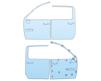 PAINT PROTECTION KIT - 2020 CHEVROLET SILVERADO 2500 HD HIGH COUNTRY FULL DOORS - INVISIBLEMASK - 3M PAINT PROTECTION