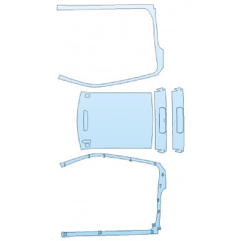 PAINT PROTECTION KIT - 2020 CHEVROLET SILVERADO 2500 HD HIGH COUNTRY FULL ROOF A- PILLARS - INVISIBLEMASK - 3M PAINT PROTECTION