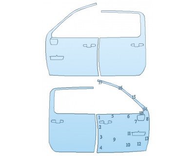 PAINT PROTECTION KIT - 2020 CHEVROLET SILVERADO 2500 HD LT FULL DOORS - INVISIBLEMASK - 3M PAINT PROTECTION