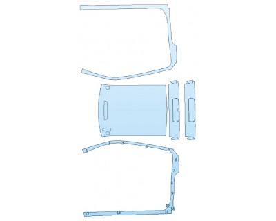 PAINT PROTECTION KIT - 2020 CHEVROLET SILVERADO 2500 HD LT FULL ROOF A- PILLARS - INVISIBLEMASK - 3M PAINT PROTECTION