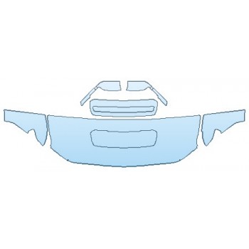 PAINT PROTECTION KIT - 2020 CHEVROLET SILVERADO 2500 HD LTZ HOOD (24 INCH WRAPPED EDGES) FENDERS MIRRORS - INVISIBLEMASK - 3M PAINT PROTECTION