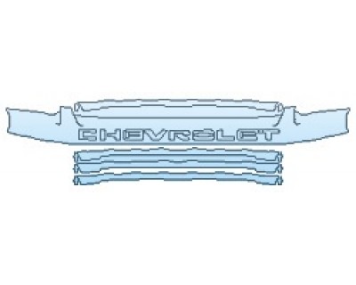 PAINT PROTECTION KIT - 2020 CHEVROLET SILVERADO 2500 HD LTZ GRILLE - INVISIBLEMASK - 3M PAINT PROTECTION