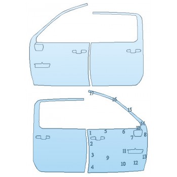 PAINT PROTECTION KIT - 2020 CHEVROLET SILVERADO 2500 HD LTZ FULL DOORS - INVISIBLEMASK - 3M PAINT PROTECTION