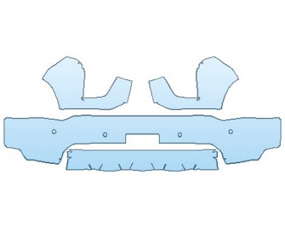 PAINT PROTECTION KIT - 2020 CHEVROLET SILVERADO 2500 HD Z71 BUMPER (LICENSE PLATE WRAPPED EDGES) - INVISIBLEMASK - 3M PAINT PROTECTION