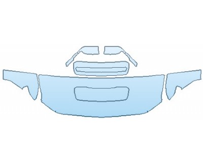 PAINT PROTECTION KIT - 2020 CHEVROLET SILVERADO 3500 HD CUSTOM HOOD (24 INCH WRAPPED EDGES) FENDERS MIRRORS - INVISIBLEMASK - 3M PAINT PROTECTION