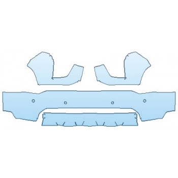 PAINT PROTECTION KIT - 2020 CHEVROLET SILVERADO 3500 HD CUSTOM BUMPER - INVISIBLEMASK - 3M PAINT PROTECTION