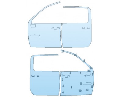 PAINT PROTECTION KIT - 2020 CHEVROLET SILVERADO 3500 HD CUSTOM FULL DOORS - INVISIBLEMASK - 3M PAINT PROTECTION