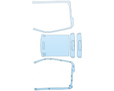 PAINT PROTECTION KIT - 2020 CHEVROLET SILVERADO 3500 HD CUSTOM FULL ROOF A- PILLARS - INVISIBLEMASK - 3M PAINT PROTECTION