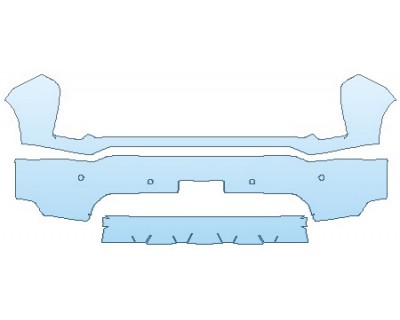 PAINT PROTECTION KIT - 2020 CHEVROLET SILVERADO 3500 HD HIGH COUNTRY BUMPER (LICENSE PLATE) - INVISIBLEMASK - 3M PAINT PROTECTION