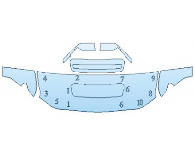 PAINT PROTECTION KIT - 2020 CHEVROLET SILVERADO 3500 HD LT HOOD (24 INCH) FENDERS MIRRORS - INVISIBLEMASK - 3M PAINT PROTECTION