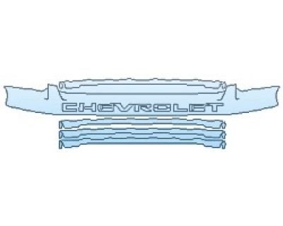 PAINT PROTECTION KIT - 2020 CHEVROLET SILVERADO 3500 HD LT GRILLE - INVISIBLEMASK - 3M PAINT PROTECTION