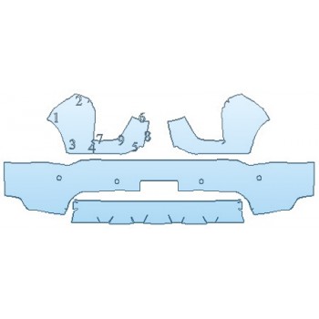 PAINT PROTECTION KIT - 2020 CHEVROLET SILVERADO 3500 HD LTZ BUMPER (LICENSE PLATE) - INVISIBLEMASK - 3M PAINT PROTECTION