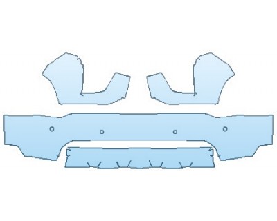 PAINT PROTECTION KIT - 2020 CHEVROLET SILVERADO 3500 HD LTZ BUMPER - INVISIBLEMASK - 3M PAINT PROTECTION