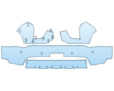 PAINT PROTECTION KIT - 2020 CHEVROLET SILVERADO 3500 HD Z71 BUMPER (LICENSE PLATE) - INVISIBLEMASK - 3M PAINT PROTECTION