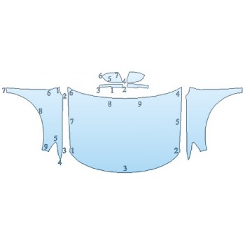 PAINT PROTECTION KIT - 2020 FORD EXPLORER PLATINUM FULL HOOD FENDERS MIRRORS - INVISIBLEMASK - 3M PAINT PROTECTION