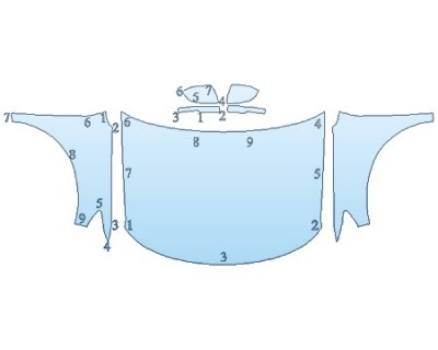 PAINT PROTECTION KIT - 2020 FORD EXPLORER PLATINUM FULL HOOD FENDERS MIRRORS - INVISIBLEMASK - 3M PAINT PROTECTION