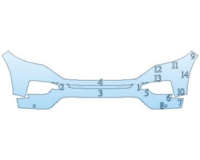 PAINT PROTECTION KIT - 2020 FORD EXPLORER PLATINUM BUMPER WITH SENSORS - INVISIBLEMASK - 3M PAINT PROTECTION