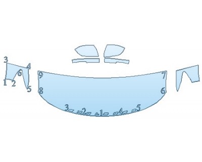 PAINT PROTECTION KIT - 2020 FORD EXPLORER ST HOOD (24 INCH) FENDERS MIRRORS - INVISIBLEMASK - 3M PAINT PROTECTION