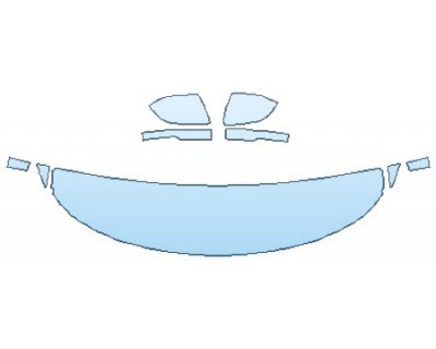 PAINT PROTECTION KIT - 2020 FORD EXPLORER XLT HOOD (18 INCH WRAPPED EDGES) FENDERS MIRRORS - INVISIBLEMASK - 3M PAINT PROTECTION