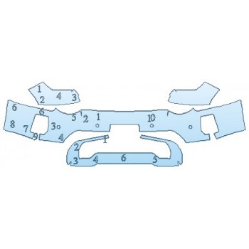 Precut PPF Kit – Clear Bra Paint Protection Film PAINT PROTECTION KIT - 2020 GMC SIERRA 2500 AT4 BUMPER WITH SENSORS (WITH LICENSE) - INVISIBLEMASK - 3M PAINT PROTECTION