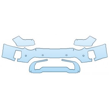 PAINT PROTECTION KIT - 2020 GMC SIERRA 2500 AT4 BUMPER WITH SENSORS - INVISIBLEMASK - 3M PAINT PROTECTION