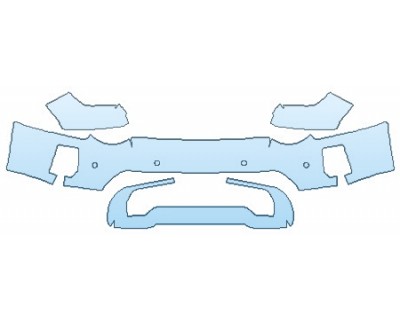 PAINT PROTECTION KIT - 2020 GMC SIERRA 2500 AT4 BUMPER WITH SENSORS - INVISIBLEMASK - 3M PAINT PROTECTION