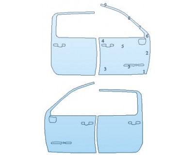 PAINT PROTECTION KIT - 2020 GMC SIERRA 2500 AT4 FULL DOORS - INVISIBLEMASK - 3M PAINT PROTECTION