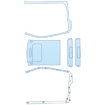 PAINT PROTECTION KIT - 2020 GMC SIERRA 2500 AT4 FULL ROOF A- PILLARS - INVISIBLEMASK - 3M PAINT PROTECTION