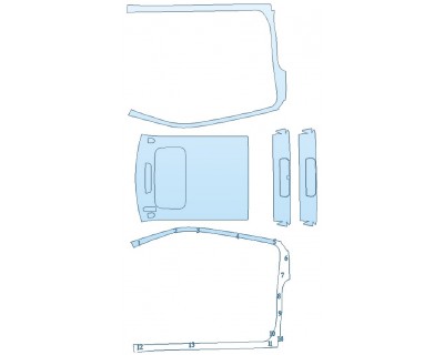 PAINT PROTECTION KIT - 2020 GMC SIERRA 2500 AT4 FULL ROOF A- PILLARS - INVISIBLEMASK - 3M PAINT PROTECTION