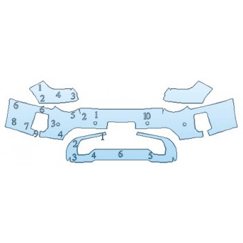 PAINT PROTECTION KIT - 2020 GMC SIERRA 2500 SLT BUMPER WITH SENSORS (WITH LICENSE) - INVISIBLEMASK - 3M PAINT PROTECTION