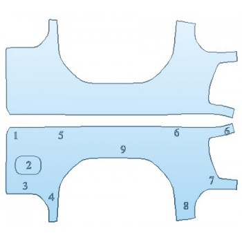 PAINT PROTECTION KIT - 2020 GMC SIERRA 2500 SLT BED SIDE - INVISIBLEMASK - 3M PAINT PROTECTION