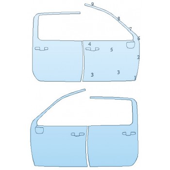 PAINT PROTECTION KIT - 2020 GMC SIERRA 2500 SLT FULL DOORS (NO BADGE) - INVISIBLEMASK - 3M PAINT PROTECTION