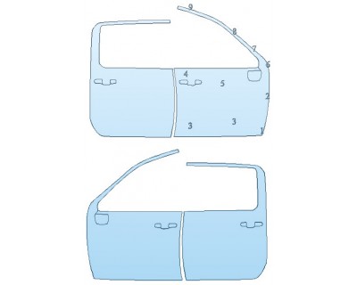 PAINT PROTECTION KIT - 2020 GMC SIERRA 2500 SLT FULL DOORS (NO BADGE) - INVISIBLEMASK - 3M PAINT PROTECTION