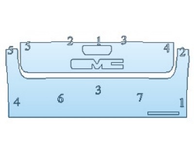 PAINT PROTECTION KIT - 2020 GMC SIERRA 2500 SLT TAILGATE - INVISIBLEMASK - 3M PAINT PROTECTION