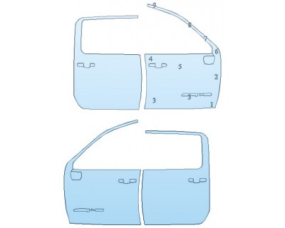 PAINT PROTECTION KIT - 2020 GMC SIERRA 3500 AT4 FULL DOORS - INVISIBLEMASK - 3M PAINT PROTECTION
