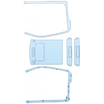 PAINT PROTECTION KIT - 2020 GMC SIERRA 3500 AT4 FULL ROOF A- PILLARS - INVISIBLEMASK - 3M PAINT PROTECTION