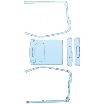 PAINT PROTECTION KIT - 2020 GMC SIERRA 3500 DENALI FULL ROOF A- PILLARS - INVISIBLEMASK - 3M PAINT PROTECTION