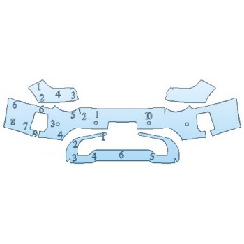 PAINT PROTECTION KIT - 2020 GMC SIERRA 3500 SLE BUMPER WITH SENSORS - INVISIBLEMASK - 3M PAINT PROTECTION