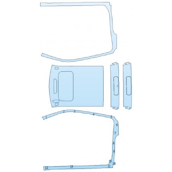 PAINT PROTECTION KIT - 2020 GMC SIERRA 3500 SLE FULL ROOF A- PILLARS - INVISIBLEMASK - 3M PAINT PROTECTION