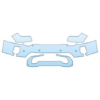 PAINT PROTECTION KIT - 2020 GMC SIERRA 3500 SLT BUMPER WITH SENSORS - INVISIBLEMASK - 3M PAINT PROTECTION