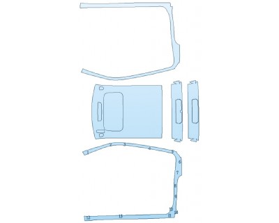 PAINT PROTECTION KIT - 2020 GMC SIERRA 3500 SLT FULL ROOF A- PILLARS - INVISIBLEMASK - 3M PAINT PROTECTION