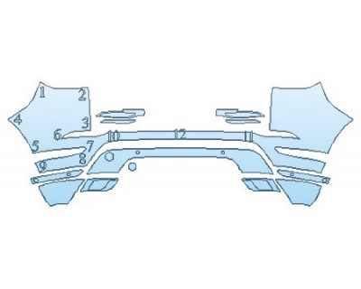 PAINT PROTECTION KIT - 2020 LAND ROVER RANGE ROVER EVOQUE R-DYNAMIC FULL REAR BUMPER - INVISIBLEMASK - 3M PAINT PROTECTION