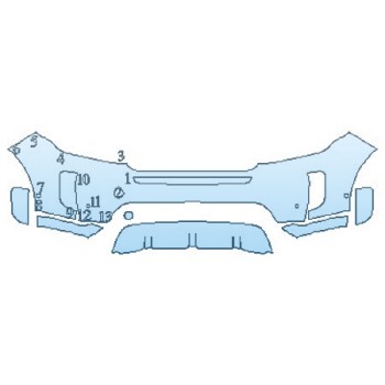 PAINT PROTECTION KIT - 2020 LAND ROVER RANGE ROVER EVOQUE SE BUMPER - INVISIBLEMASK - 3M PAINT PROTECTION