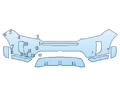 PAINT PROTECTION KIT - 2020 LAND ROVER RANGE ROVER EVOQUE SE BUMPER - INVISIBLEMASK - 3M PAINT PROTECTION